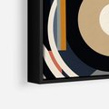 Obraz w ramie 50x50 - Wibracje Marzeń - abstrakcyjny obraz, geometryczne koła - rama czarna