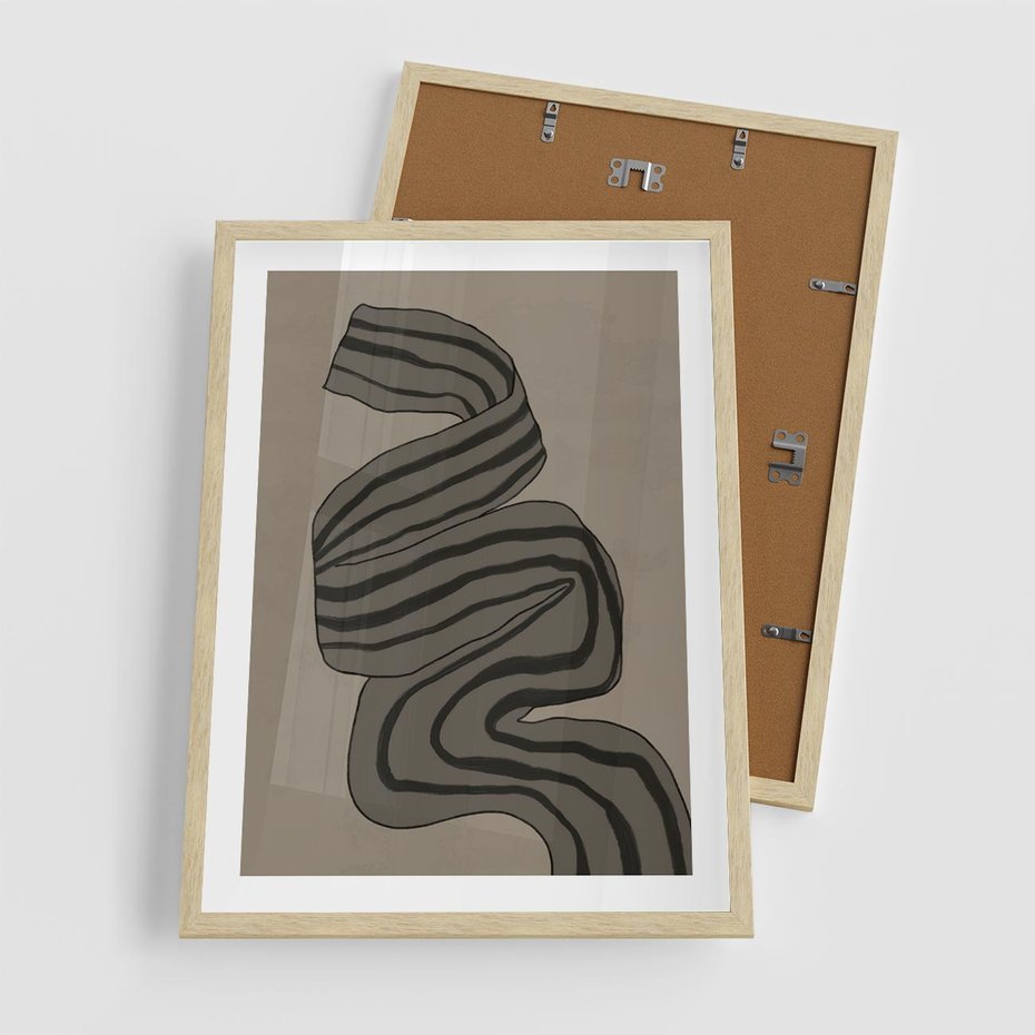 Plakat w ramie 50x70 - Niezwykłe Przesilenia - nowoczesna geometryczna sztuka, loftowe wnętrze - rama drewno