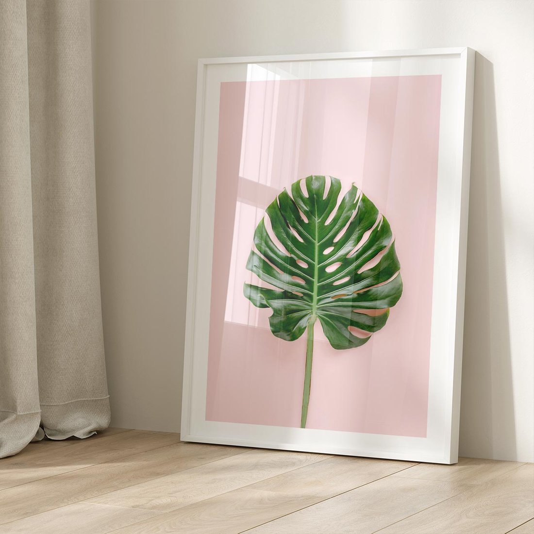 Plakat bez ramy 21x30 - Egzotyczna Roślinność - liście, monstera