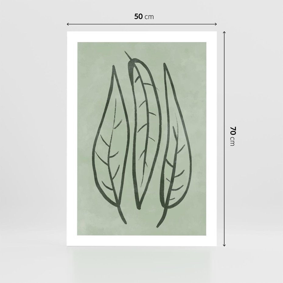 Plakat bez ramy 50x70 - Energetyczne Ekspresje Natury - zielony plakat, roślinne motywy