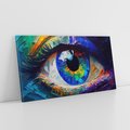 Obraz na płótnie 140x70 - Mistyka Tęczowego Oka - oko, obraz olejny