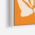 Obraz w ramie 70x100 - Wibracje Barw - abstrakcyjny boho plakat, pomarańczowe tło - rama biała