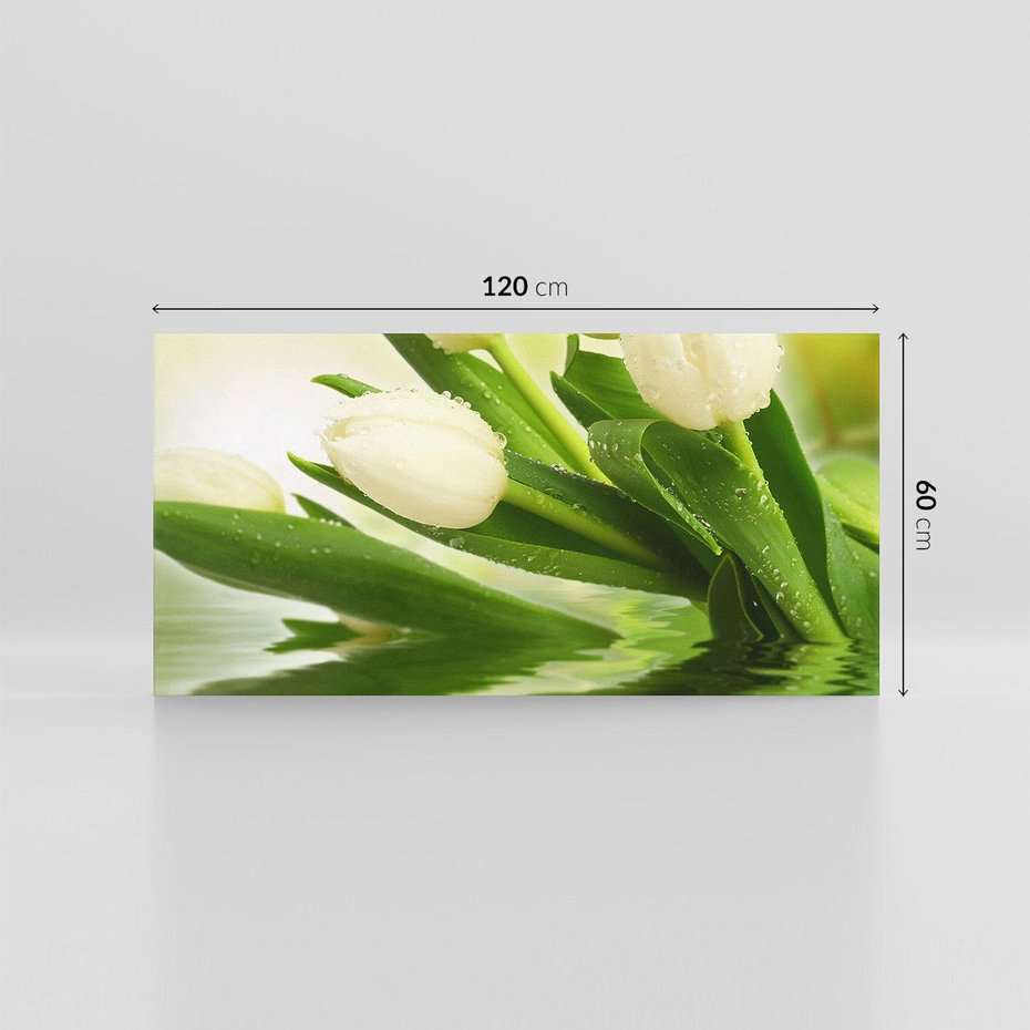 Obraz na płótnie 120x60 - Białe Piękno - białe, tulipany