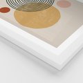Plakat w ramie 30x40 - Boho Światło - abstrakcyjna sztuka, boho kształty - rama biała