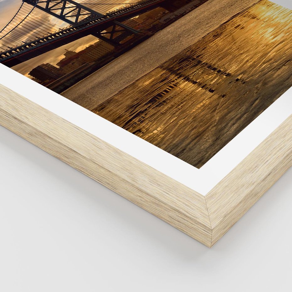 Plakat w ramie 40x50 - Most w mieście - most, miasto - rama drewno