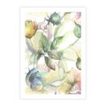 Plakat bez ramy 21x30 - Delikatne Kolory - akwarelowe, kwiaty