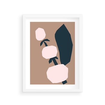 Plakat w ramie 40x50 - Harmonia Boho Ducha - abstrakcyjny obraz, plakat - rama biała