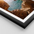 Plakat w ramie 50x70 - Potęga Natury - morze, klify - rama czarna