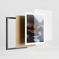 Plakat w ramie 40x50 - Spokój Natury - skandynawski, pejzaż - rama czarna