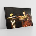 Obraz na płótnie 100x70 - "Św. Hieronim piszący" (1606), Caravaggio - Reprodukcja - reprodukcja, obraz na płótnie