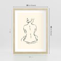 Plakat w ramie 30x40 - Migotliwa Symfonia - kobieta akt, minimalizm - rama drewno