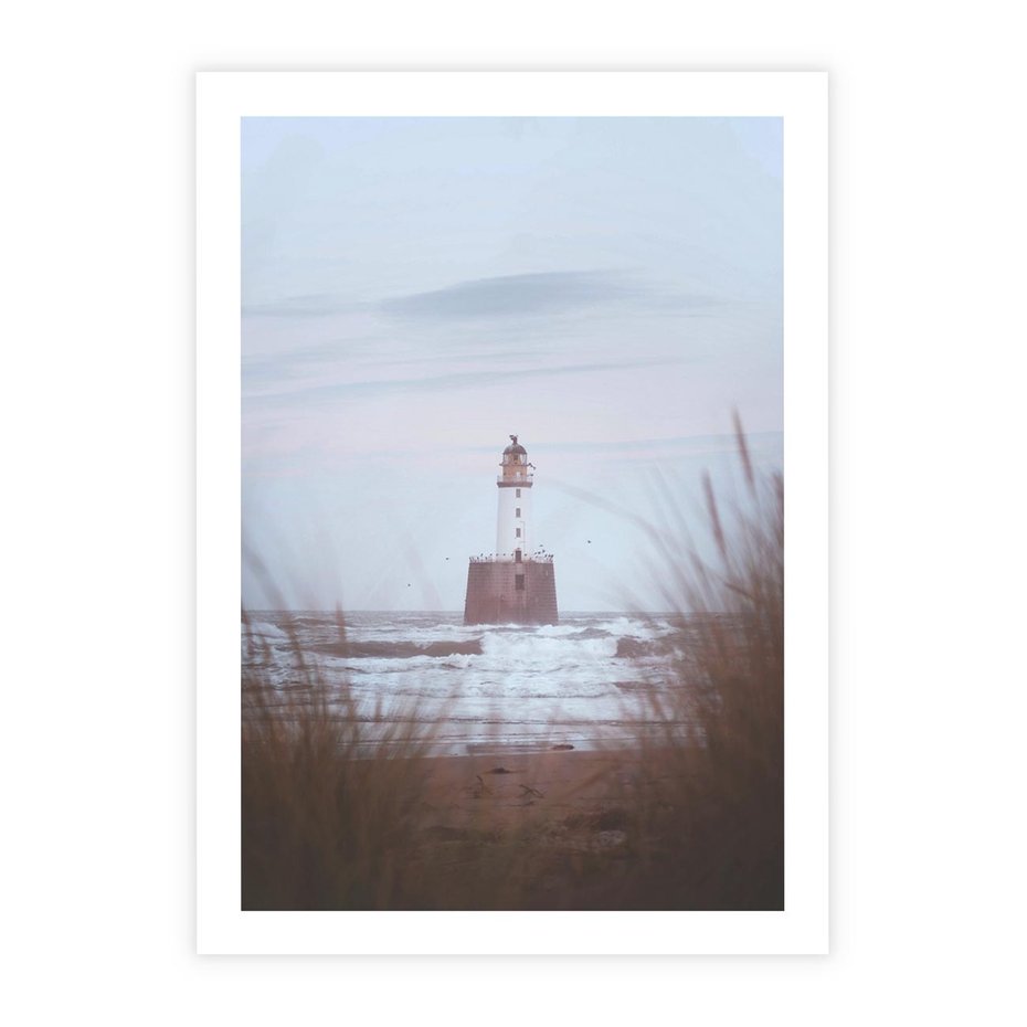 Plakat bez ramy 21x30 - Magiczna Aura - latarnia, mgła