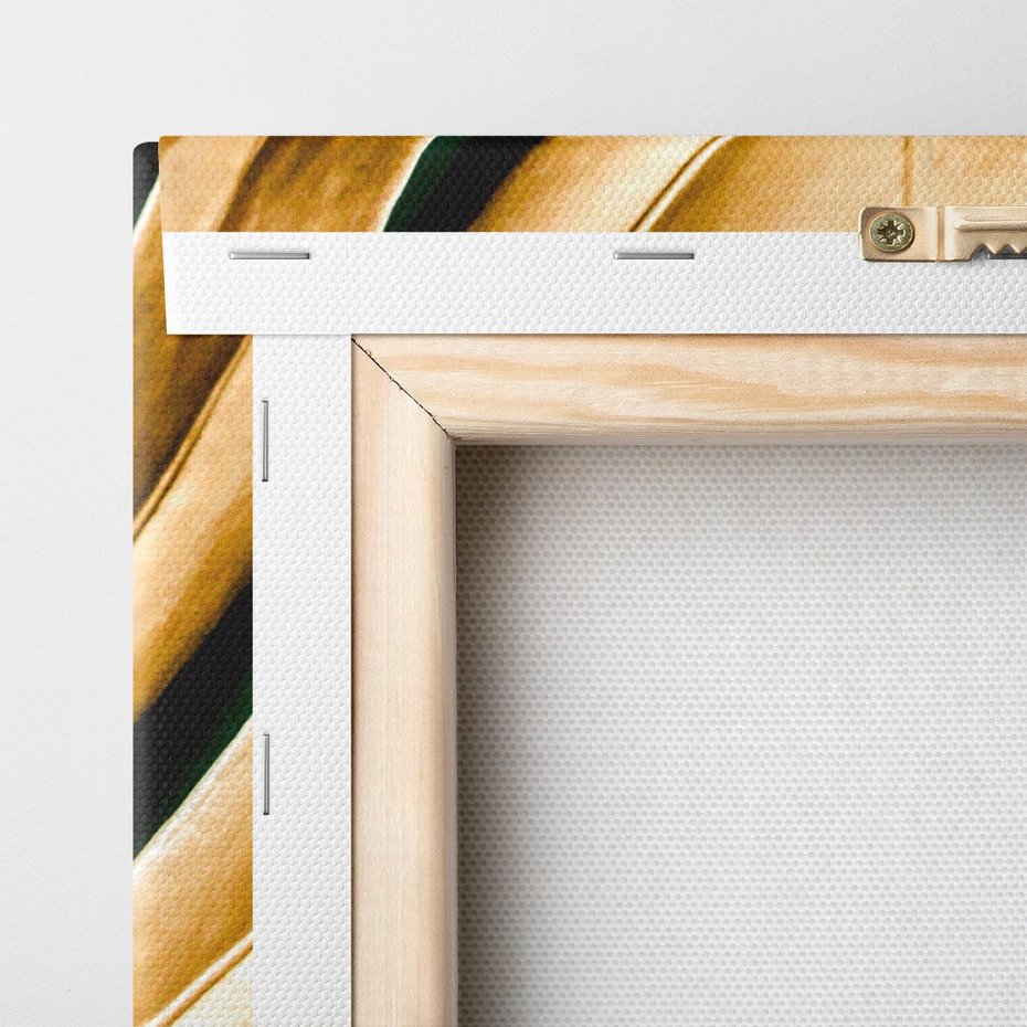 Obraz na płótnie 70x100 - Piękno i Styl - złote, liście