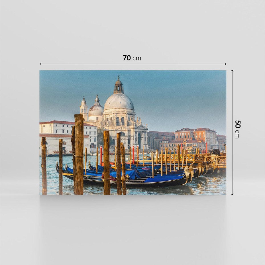 Obraz na płótnie 70x50 - Urok Wenecji - fotografia, przystań w Wenecji