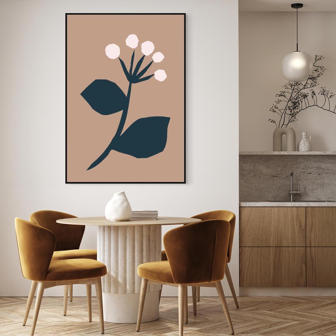 Obraz w ramie 70x100 - Rozbijające Granice - abstrakcyjny obraz, plakat - rama czarna