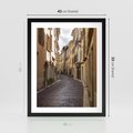 Plakat w ramie 40x50 - Magiczne widoki - uliczka, perspektywa - rama czarna