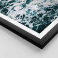 Plakat w ramie 50x70 - Potęga Natury: Wzburzone Fale Oceanu - wzburzone fale oceanu - rama czarna