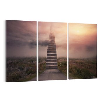 Obraz na płótnie 120x80 - Wędrówka po malowniczej drodze - droga, schody