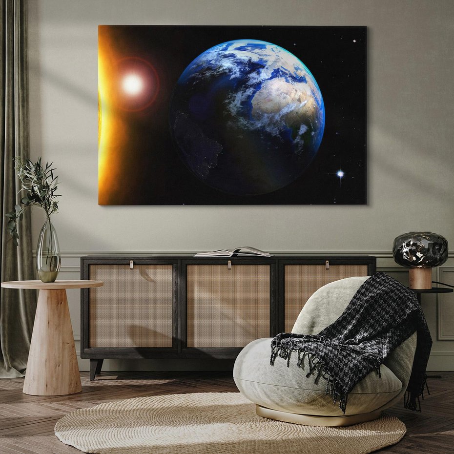 Obraz na płótnie 70x50 - Piękno Ziemi - kosmos, ziemia