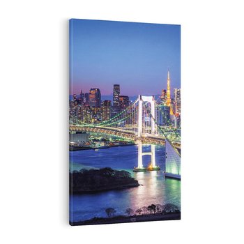 Obraz na płótnie 80x120 - Spotkanie Tradycji i Nowoczesności - Tokio, Japonia