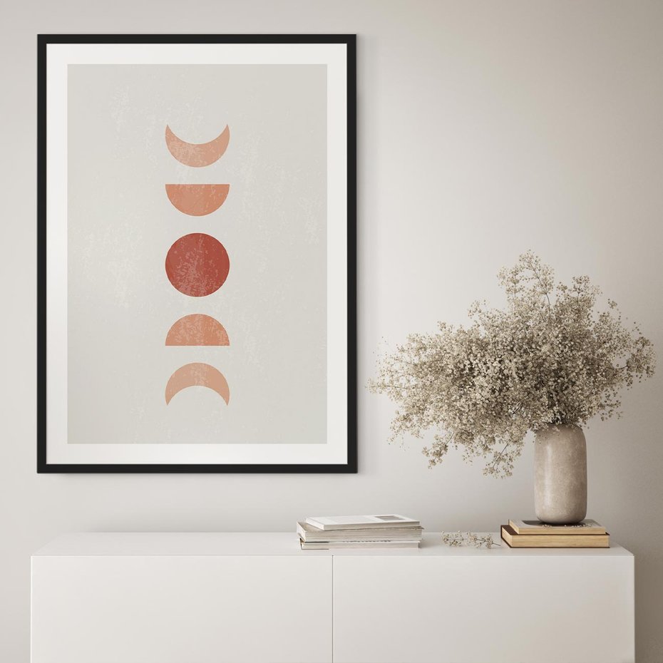 Plakat bez ramy 30x40 - Mistyka Boho - boho plakat, beże brązy