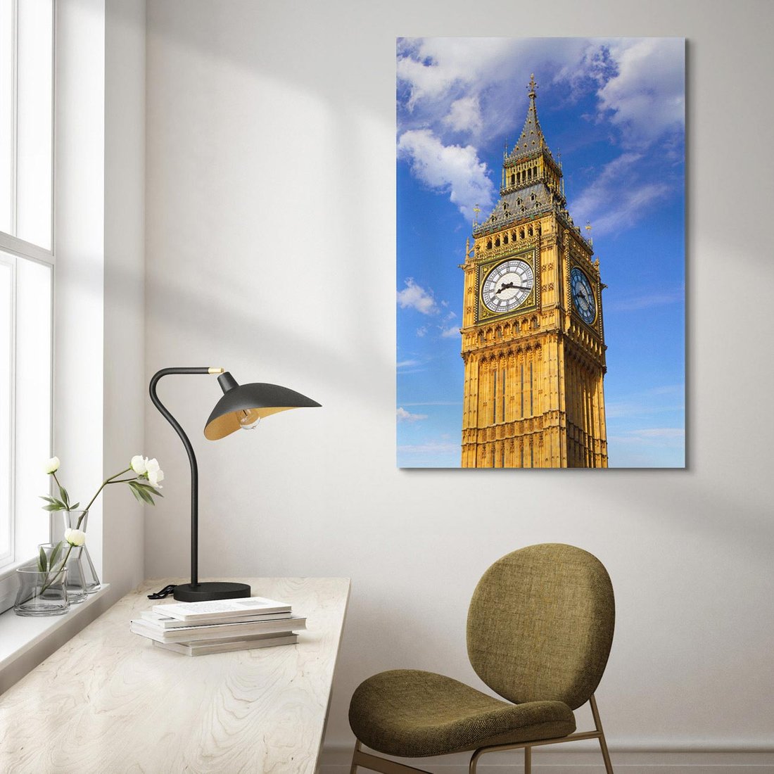 Obraz na płótnie 80x120 - Czasowy Symbol - zegar, Big Ben