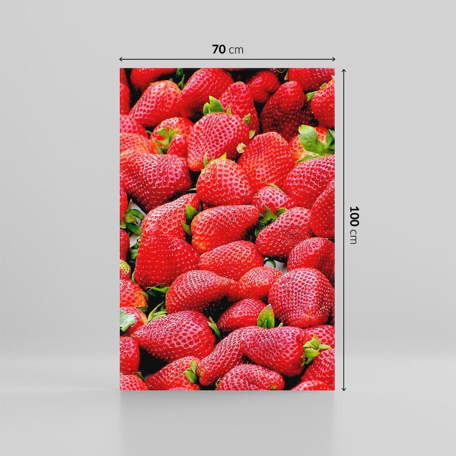 Obraz na płótnie 70x100 - Truskawki Czerwone Kropki Uczuć - truskawki, owoce