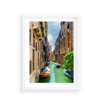 Plakat w ramie 30x40 - Wenecja: romantyczne miasto wodnych dróg - Wenecja, Włochy - rama biała