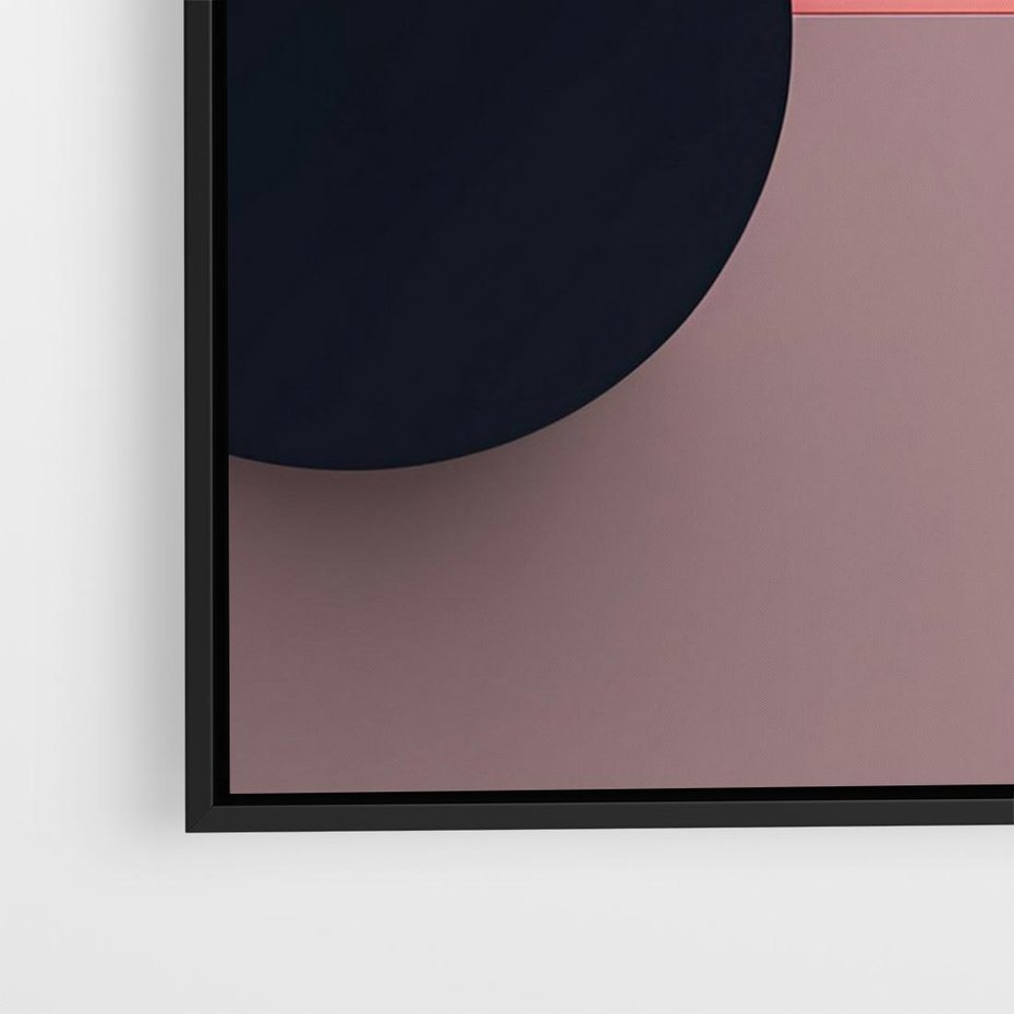 Obraz w ramie 70x50 - Przenikanie przestrzeni czasu - abstrakcja, geometria - rama czarna