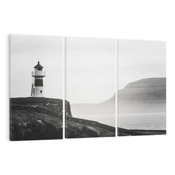 Obraz na płótnie 120x80 - Wiszące na horyzoncie wspomnienia - latarnia morska, klif
