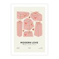 Plakat bez ramy 21x30 - Nowoczesna Miłość - nowoczesna grafika, pastelowe kolory