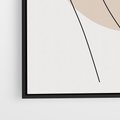 Obraz w ramie 70x100 - Przenikające Kształty - szkic jedną linią, one line - rama czarna