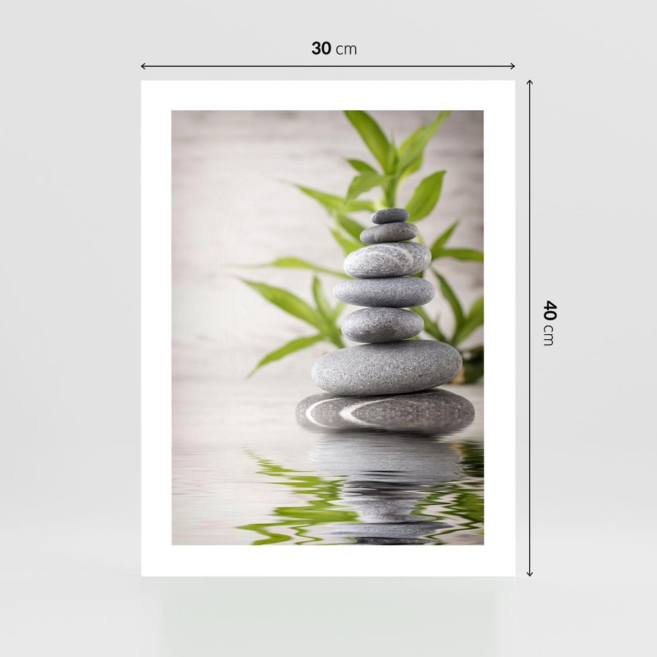 Plakat bez ramy 30x40 - Spa kamienie: naturalne piękno - spa, kamienie