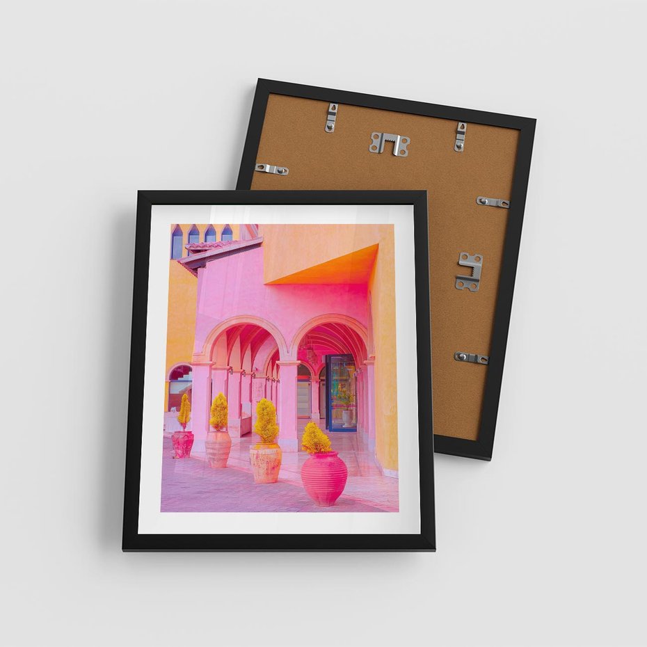 Plakat w ramie 40x50 - Marokańskie pastele - marokański, pastele - rama czarna