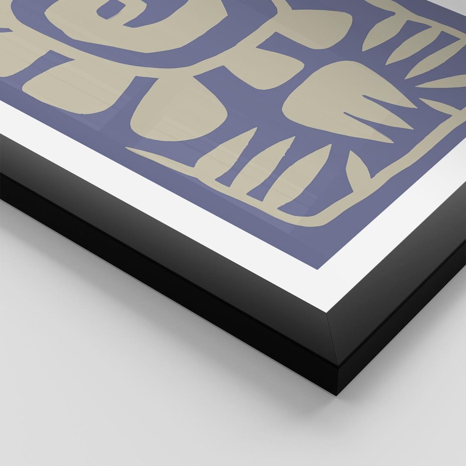 Plakat w ramie 30x40 - Widok Abstrakcyjny - skandynawski styl, plakat - rama czarna