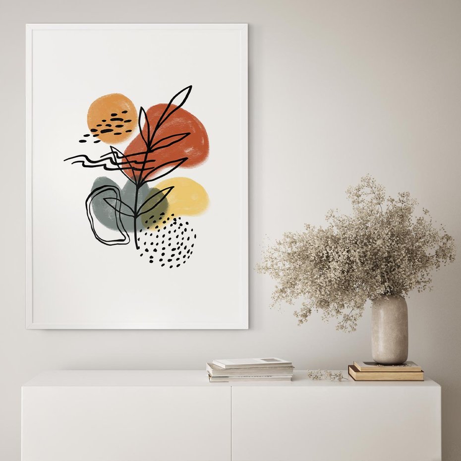 Plakat bez ramy 21x30 - Bezgraniczne Przenikania - abstrakcja, sztuka nowoczesna