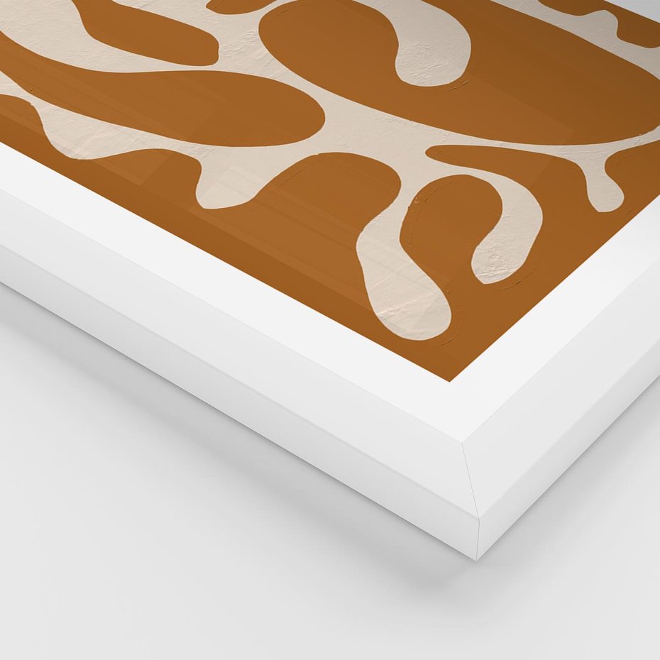 Plakat w ramie 30x40 - Wnętrza Akwarelowej Wyobraźni - abstrakcyjny obraz, plakat - rama biała