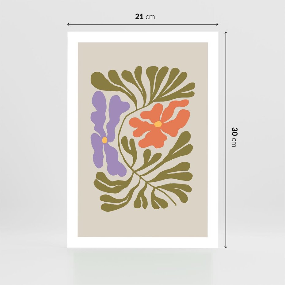 Plakat bez ramy 21x30 - Bezgraniczne Impresje - kwiaty, abstrakcja