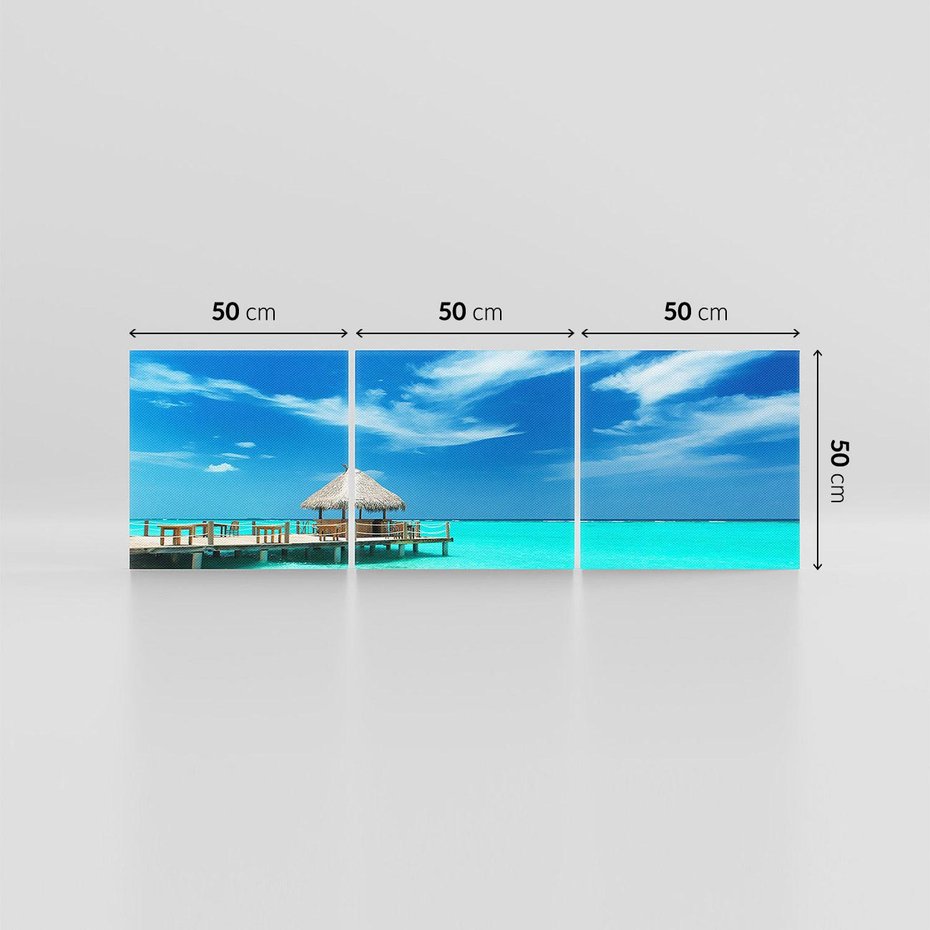 Obraz na płótnie 150x50 - Magia tropikalnego molo - tropiki, ocean