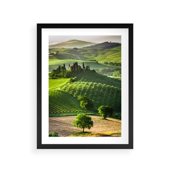 Plakat w ramie 30x40 - Prowansja: malownicze winnice w kraju Włoch - Prowansja, Włochy - rama czarna