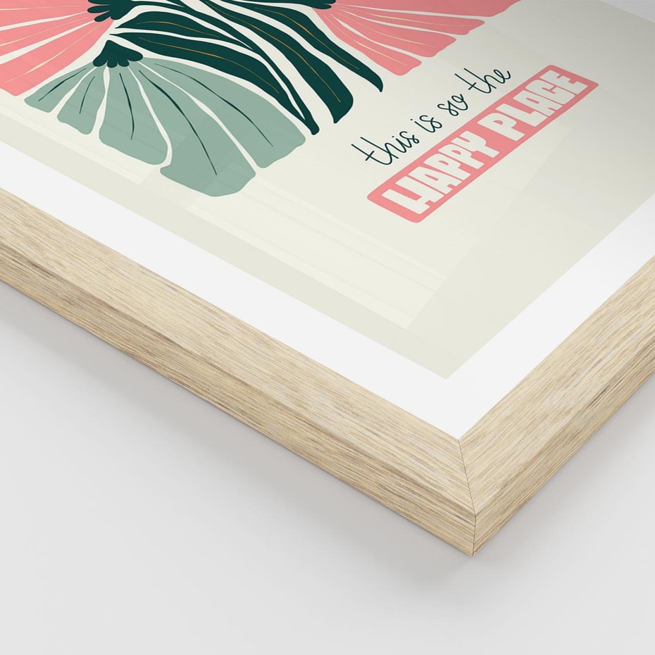 Plakat w ramie 40x50 - Impresje kwiatowej abstrakcji - retro kwiatowa grafika, kompozycja - rama drewno