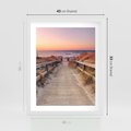 Plakat w ramie 40x50 - Spacer Wśród Przyboju - dróżka, morze - rama biała