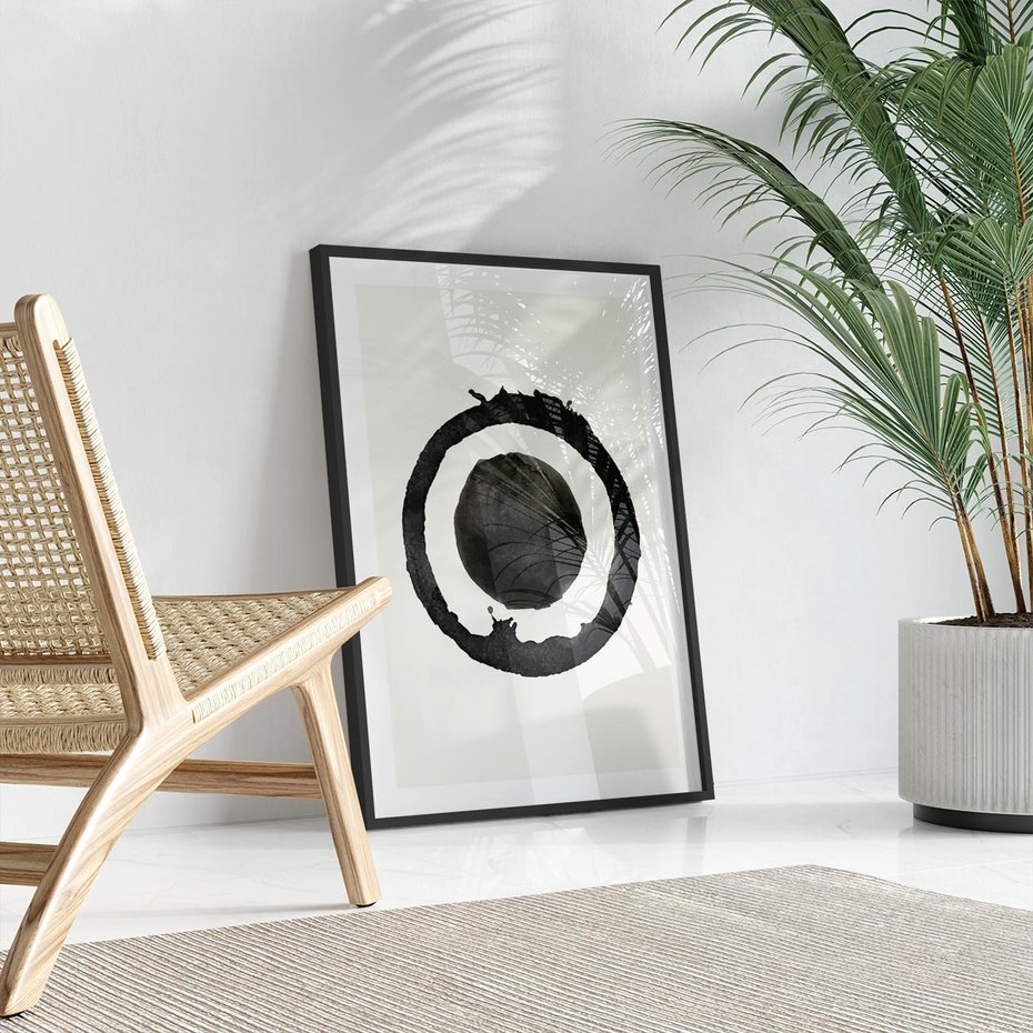 Plakat bez ramy 30x40 - Harmonijne Emocje - abstrakcyjne plamy okręgi, akwarelowe