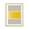 Plakat w ramie 50x70 - Geometryczna Harmonia - geometria, nowoczesny plakat - rama drewno