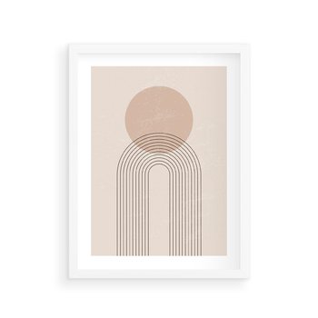Plakat w ramie 30x40 - Konturem Zdefiniowane - boho plakat, minimalizm - rama biała