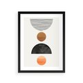 Plakat w ramie 30x40 - Geometryczna Przygoda - nowoczesna grafika, geometria - rama czarna