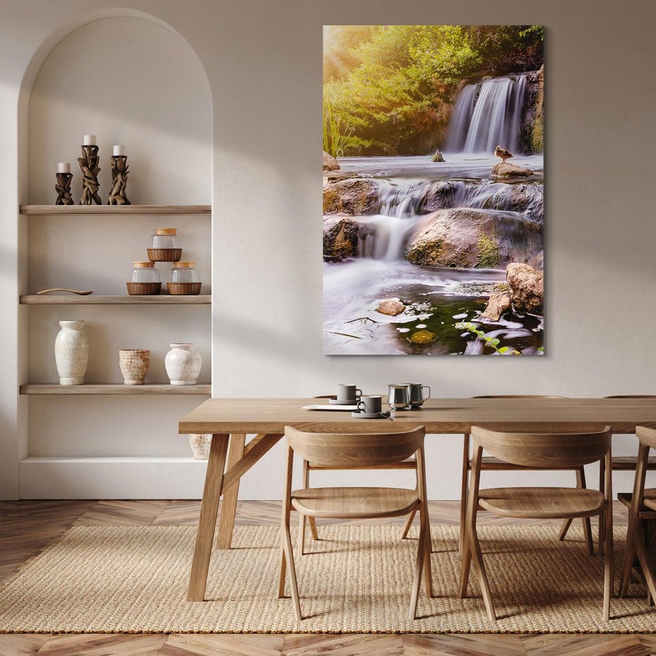 Obraz na płótnie 50x70 - Moc Natury - wodospad, rzeka