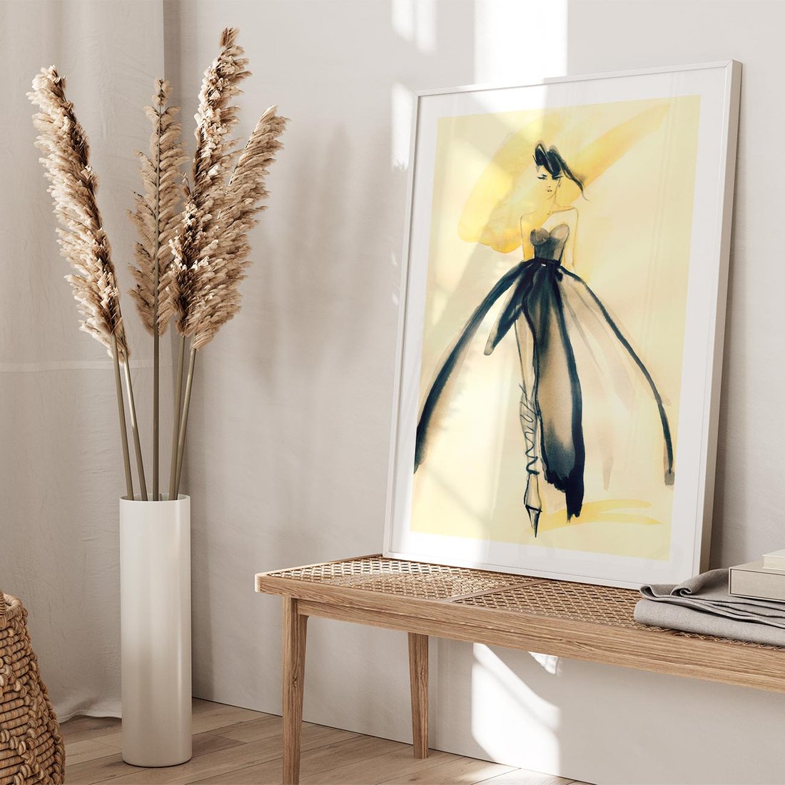 Plakat w ramie 30x40 - Ekspresja Wyrazu - abstrakcja, kobieta - rama biała