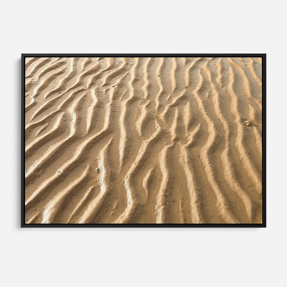 Obraz w ramie 70x50 - Piasek i Nieskończoność - pustynia, piasek - rama czarna