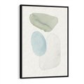 Obraz w ramie 70x100 - Akwarelowa Symfonia Natury - abstrakcyjne delikatne plamy, akwarelowe - rama czarna